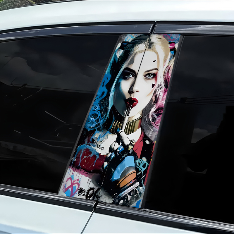 Car Accessories Joker - 2 stuks auto-stickers voor B-stijlen Vrouwelijk