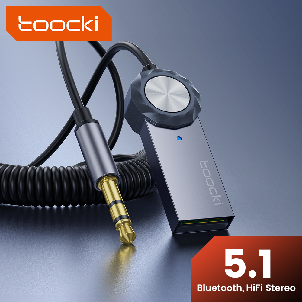 Car Accessories Online - Toocki Bluetooth Aux Adapter Bluetooth 5.1