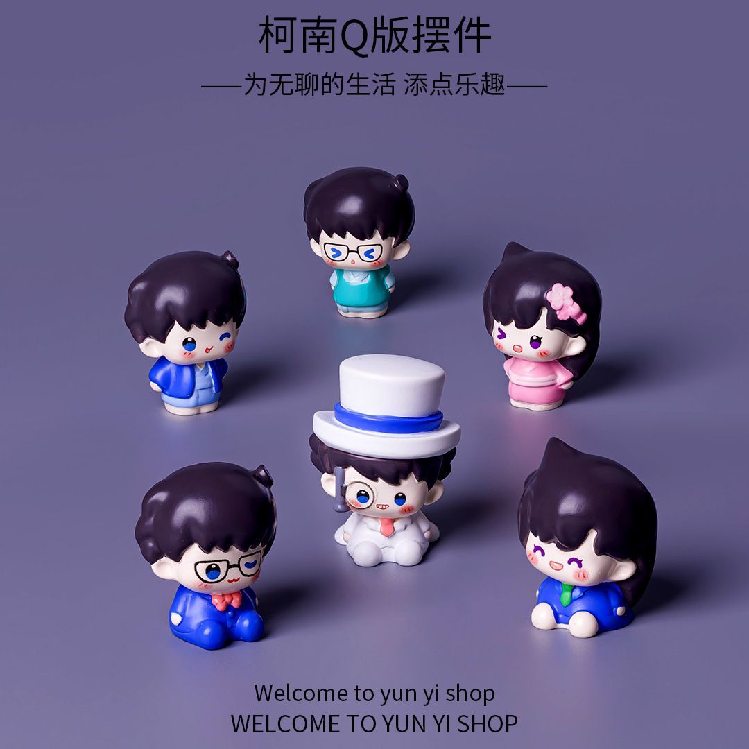 Car Accessories Etsy - Detective Conan Mini Harsen Figuurtjes Creatieve