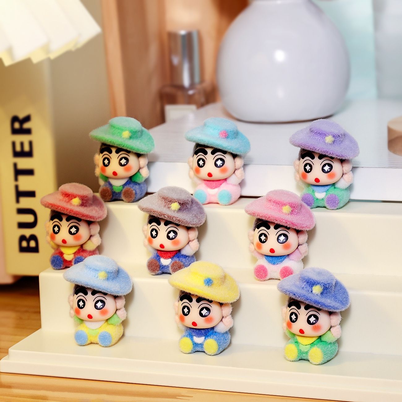 Car Accessories Etsy - Nieuwe Flocked Denim Shin Chan Serie