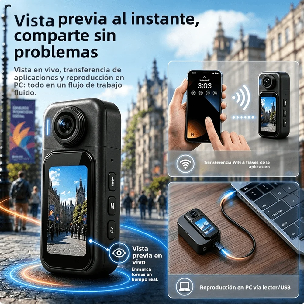 4K/1080P Mini WiFi Body Vlog C - Car Accessories Online recensie en prijs