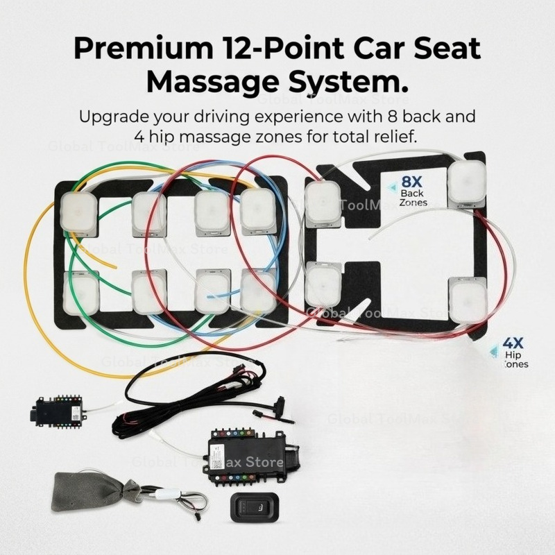 12 luchtkussens Massage autost - Car Accessories Limassol recensie en prijs