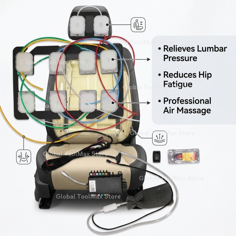 12 luchtkussens Massage autost - Car Accessories Limassol recensie en prijs