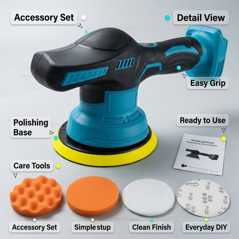 Draadloze 18V Autopolijstmachi - Car Detailing Brush recensie en prijs