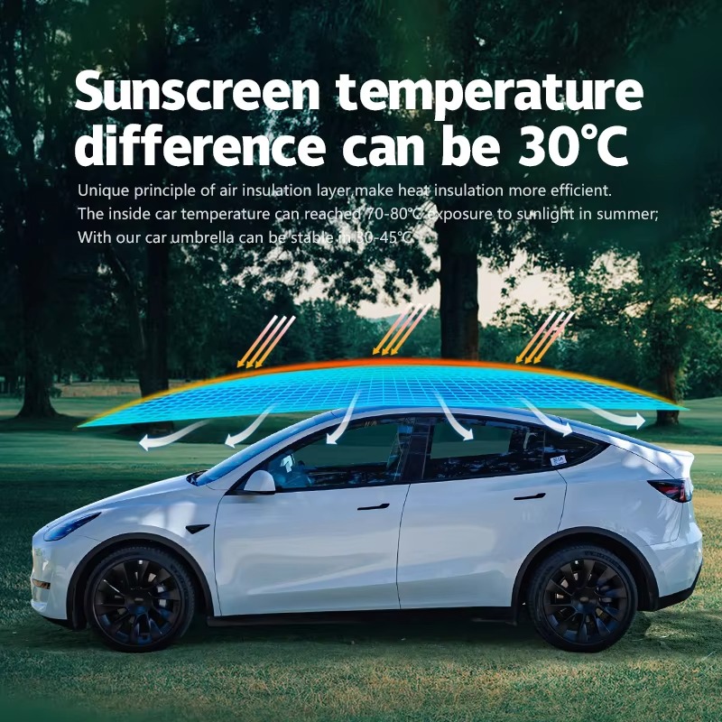 Buiten op voorraad 3.8m draagb - Automatic Car Sunshade recensie en prijs