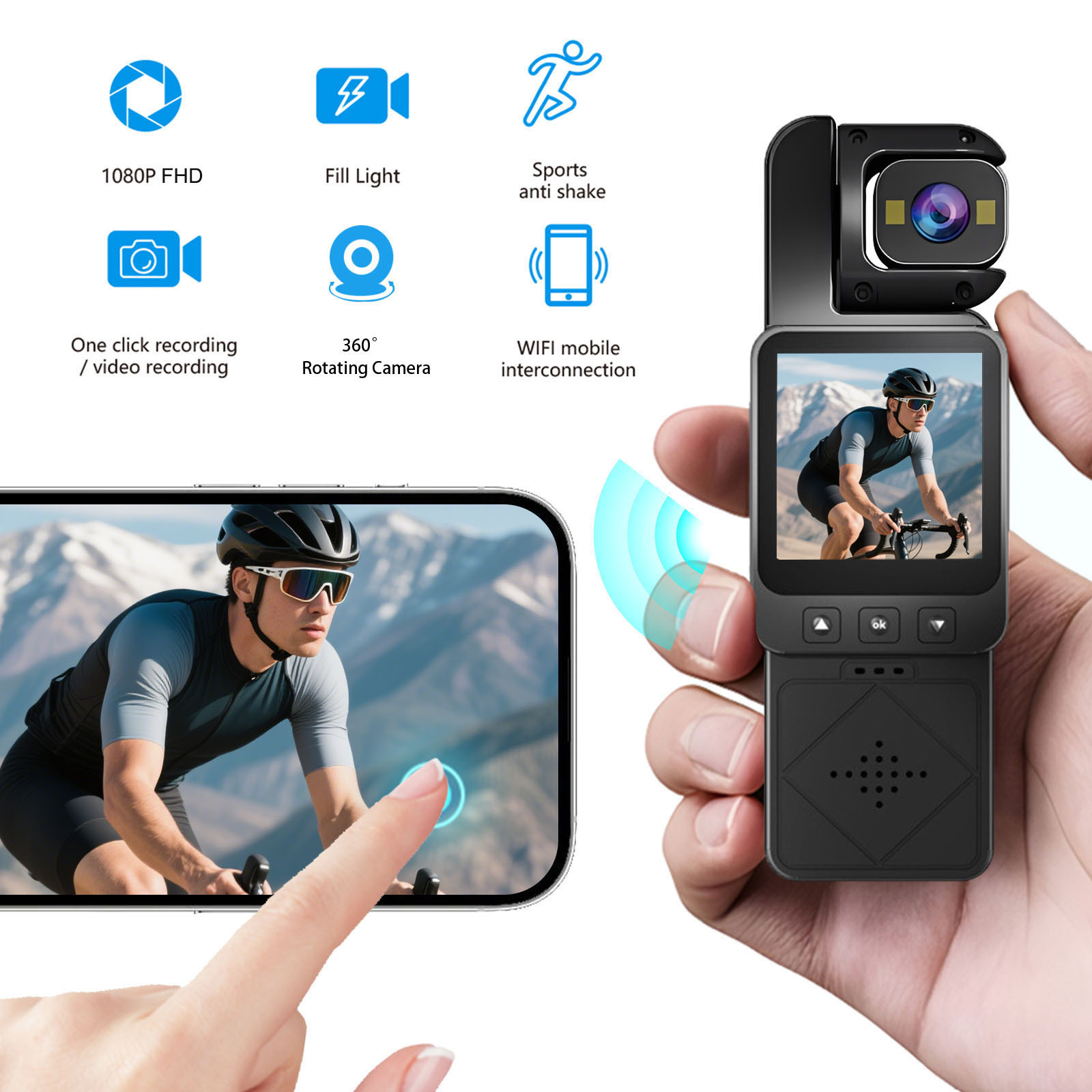 DV02 4K Handheld Actiecamera H - Car Accessories Online recensie en prijs