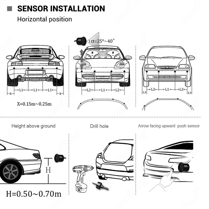Auto Reverse Radar Kit Parkeer - Car Accessories Online recensie en prijs