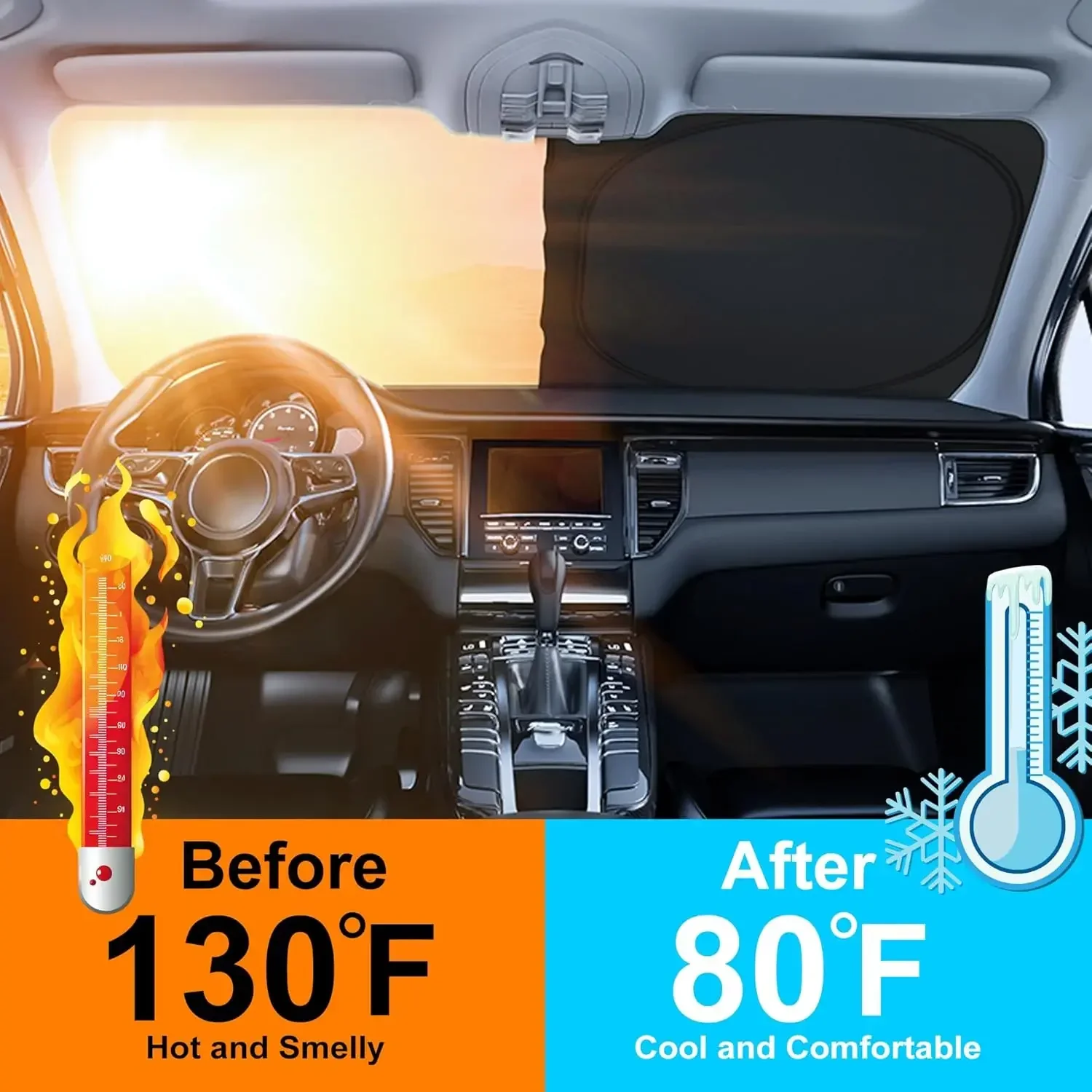 Autozonnescherm voor de voorru - Car Accessories Interior recensie en prijs
