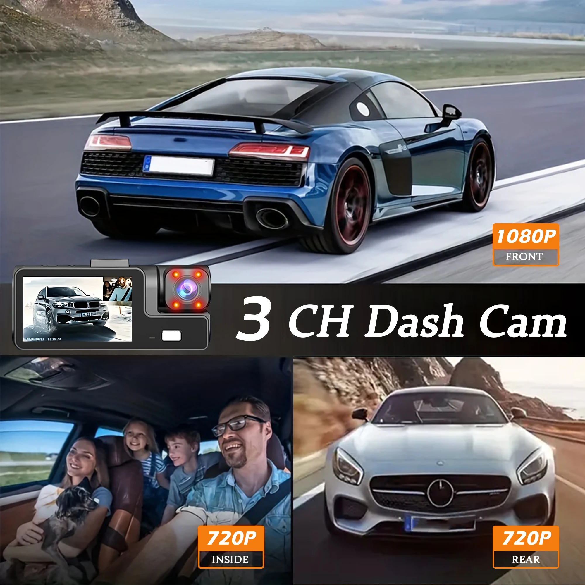 3Camera Dash Cam Voor Auto Cam - D.A.D Car Accessories recensie en prijs